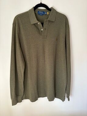 Ralph Lauren Long-Sleeve Olive Green Polo Shirt
